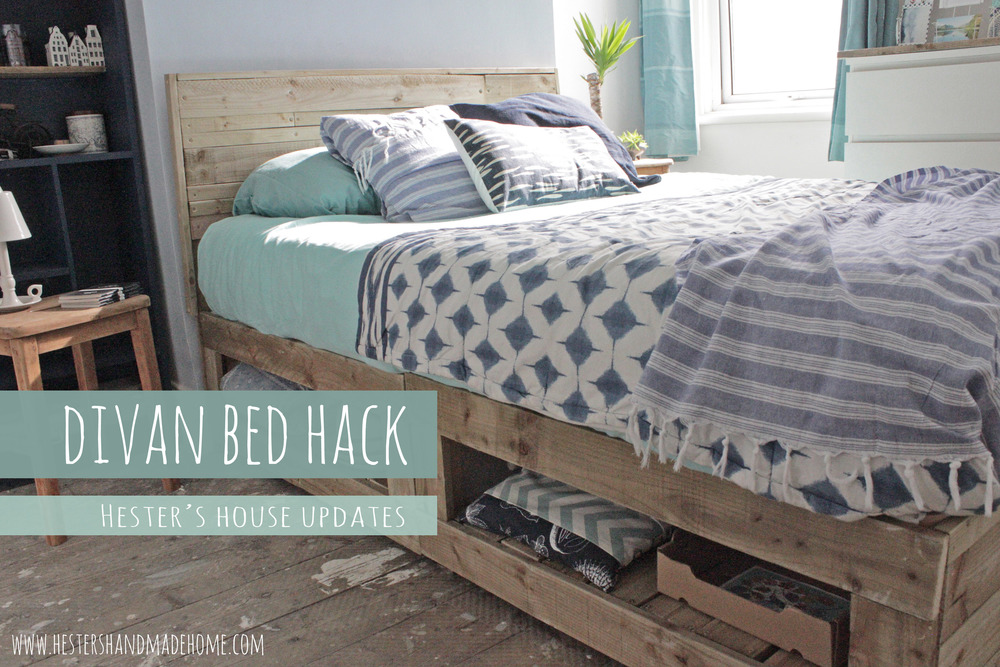 Divan Bed Hester S Handmade Home, How To Make Rustic Bed Frame At Home