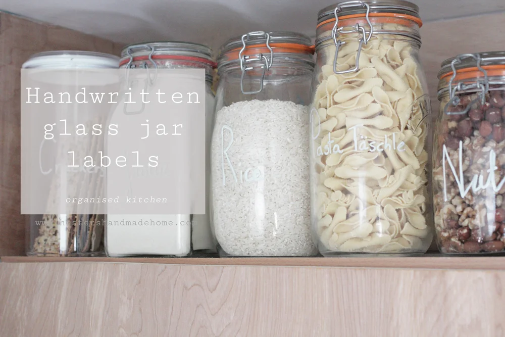 Handwritten jar labels — Hester's Handmade Home