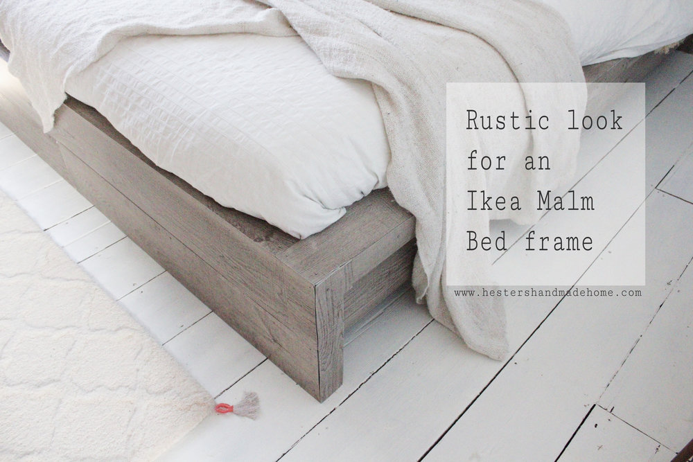 Ikea+malm+bed+hack%2C+rustic+look+with+timber+cladding