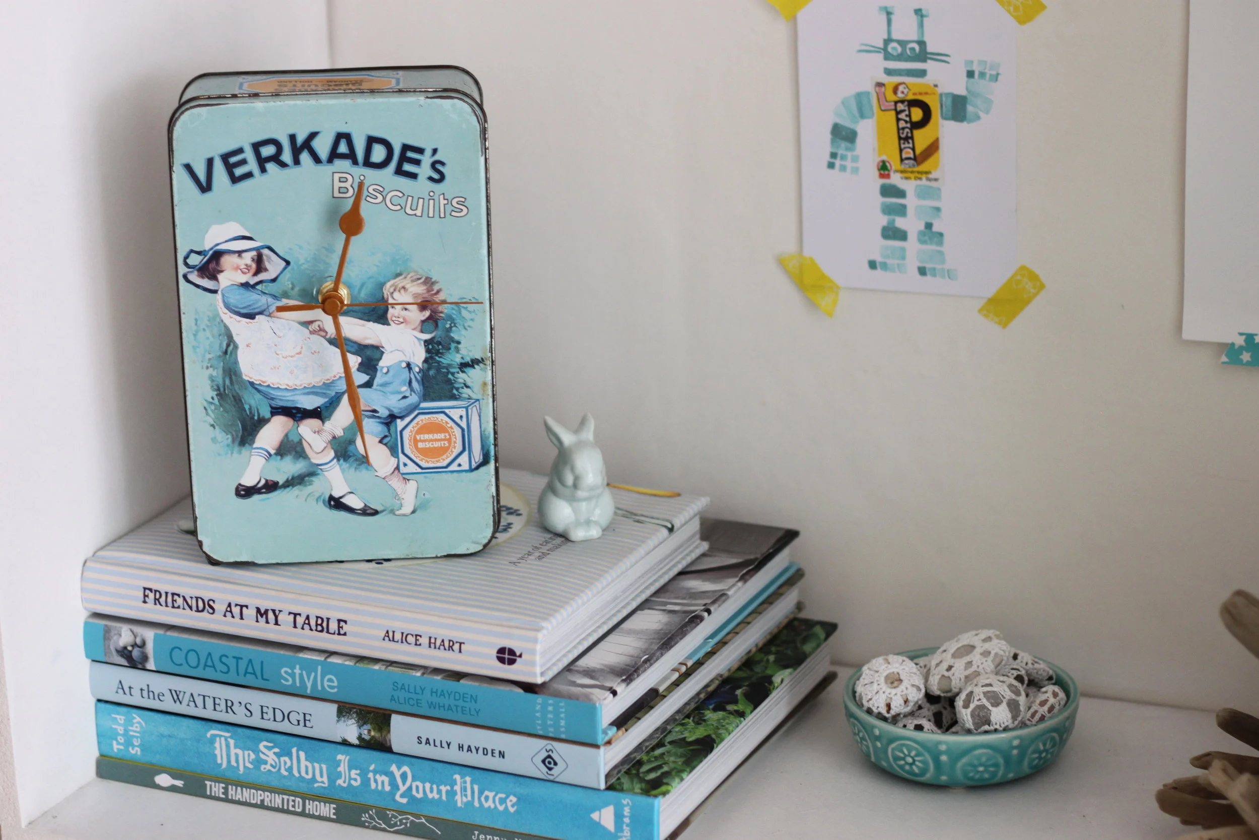 Vintage Cookie Tin Clock