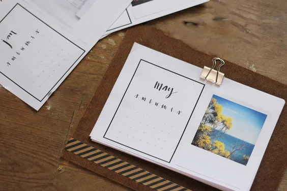 Start organised, make a personal calendar