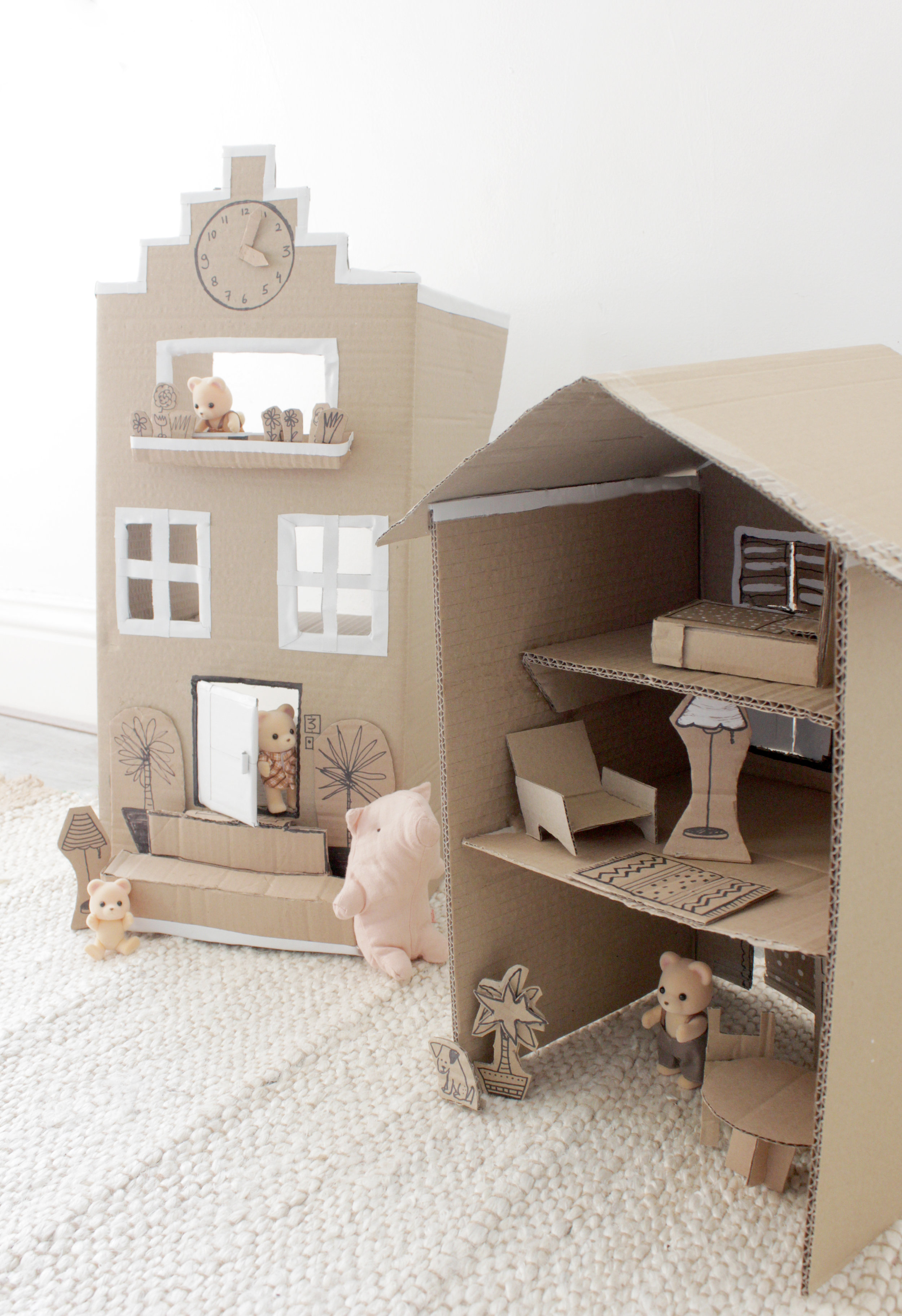 Make Your Own Cardboard Dollhouse