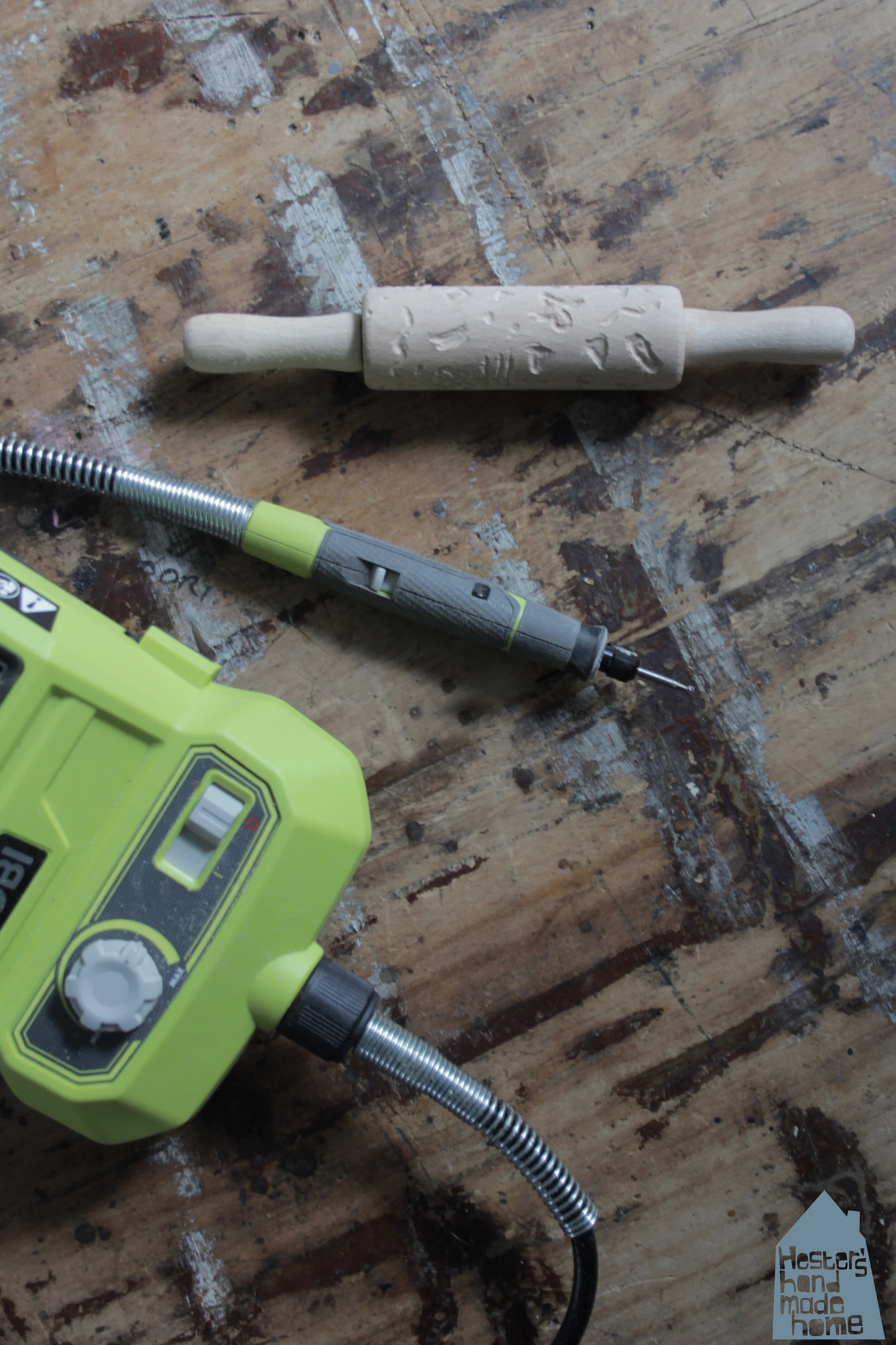 Ryobi One plus rotary tool review by www.hestershandmadehome.com