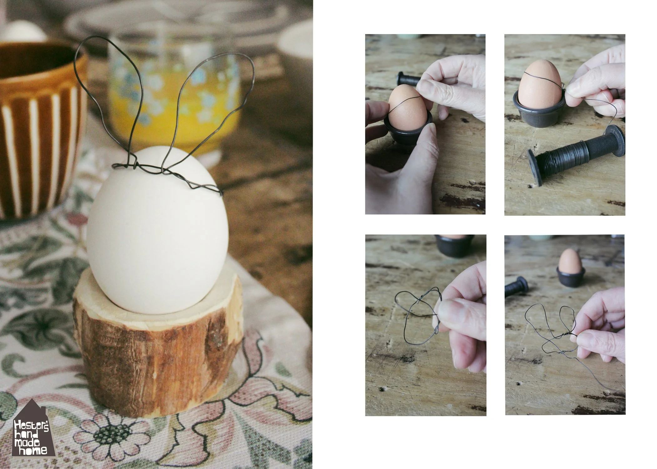 wire bunny ears, a crown for your egg