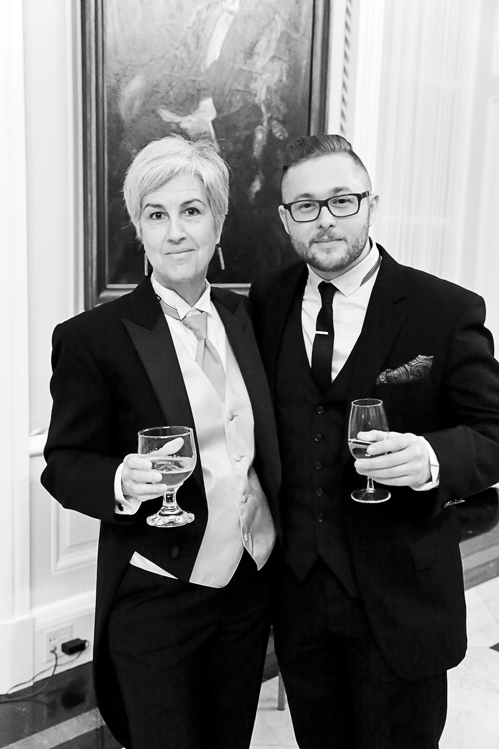 Professor Lorraine Gilbert and MFA alumus Brendan de Montigny 