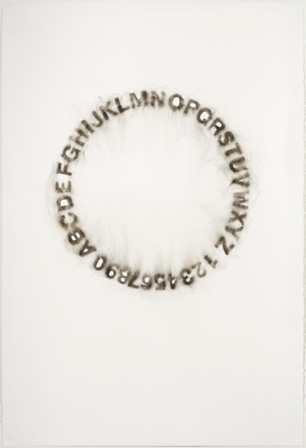 Adam David Brown, Spellbound ; smoke, paper (2015)
