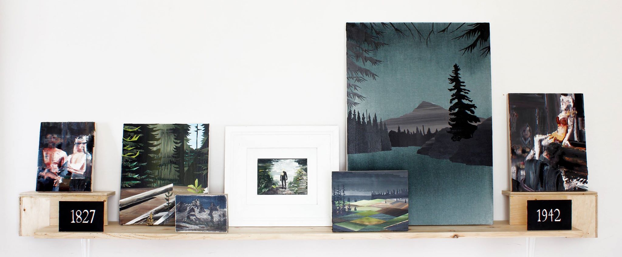 Gavin Lynch, The Pass (1794-present) (2014-15), mixed-media painting installation comprised of oil and acrylic paintings on canvas and wood panel