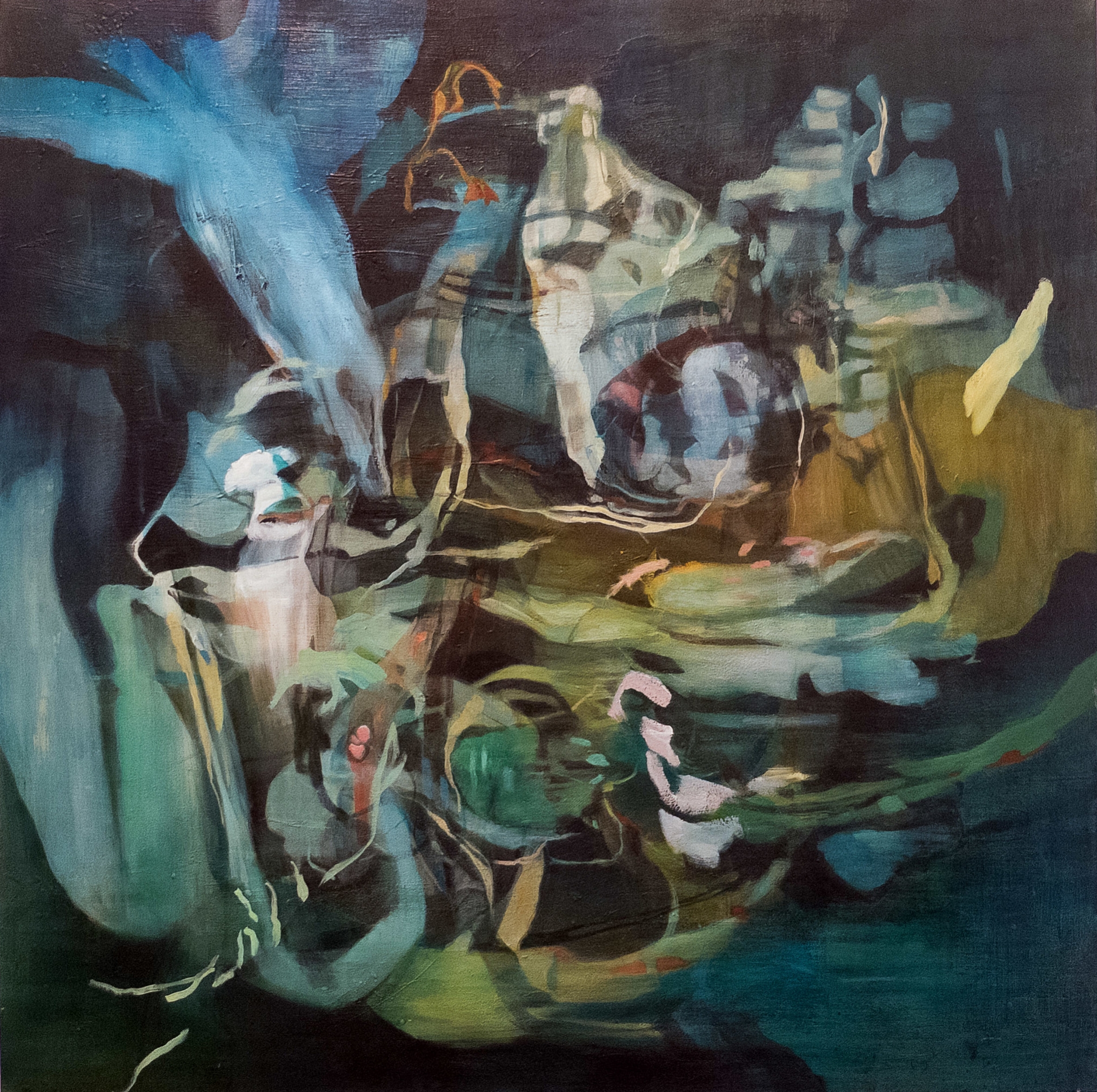 Heidi Conrod, Lost Battles . 2016. Oil on canvas. 56X56"