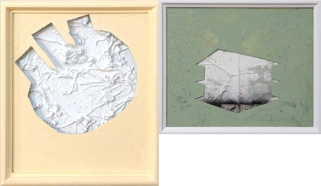 Sharon Katz, Unsalted Butter (left), Sharon Katz, Birdhouse (right)
