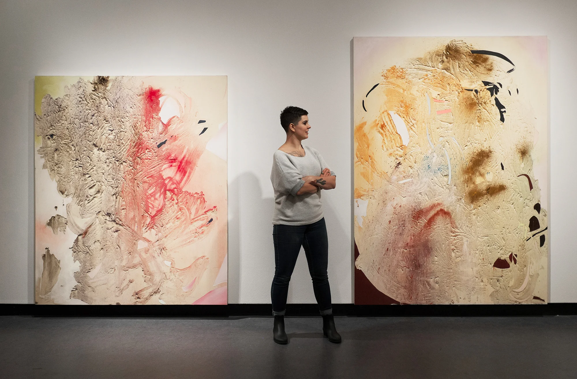Gillian King at her MFA thesis exhibition Becoming Animal , presented at the Ottawa Art Gallery, 2016