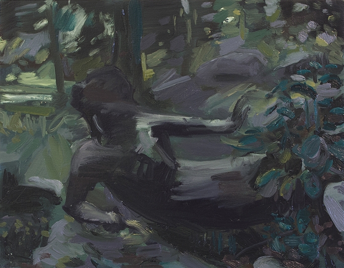Stanzie Tooth, Stoppage (2015), oil on canvas, 11 x 14 inches