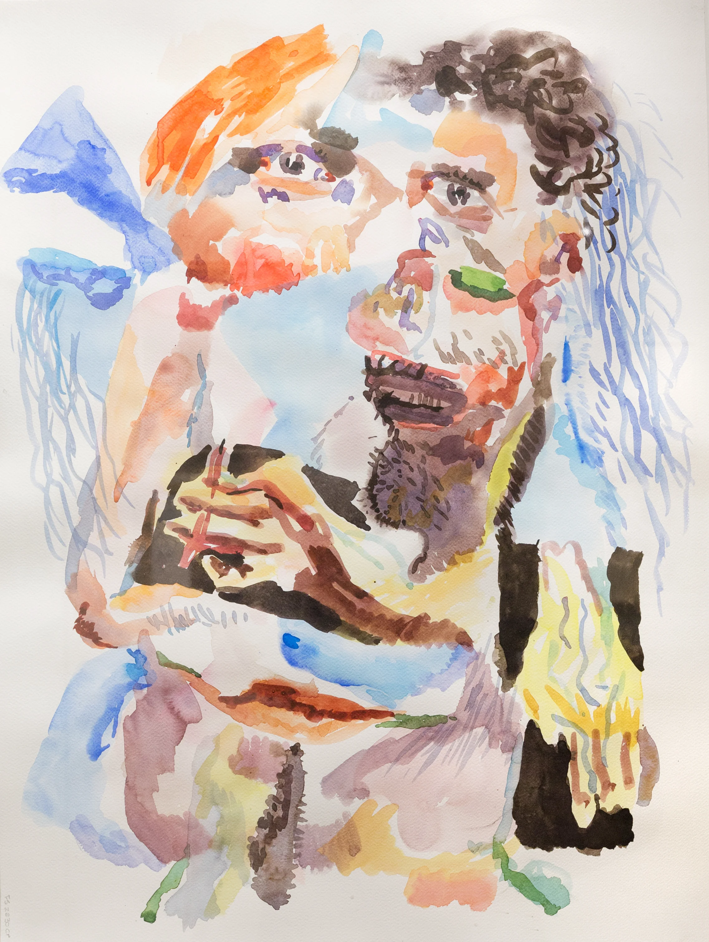 Colin Muir Dorward, T alking About What To Do Tonight , 2013, watercolour on paper, 76 x 55 cm, 2017