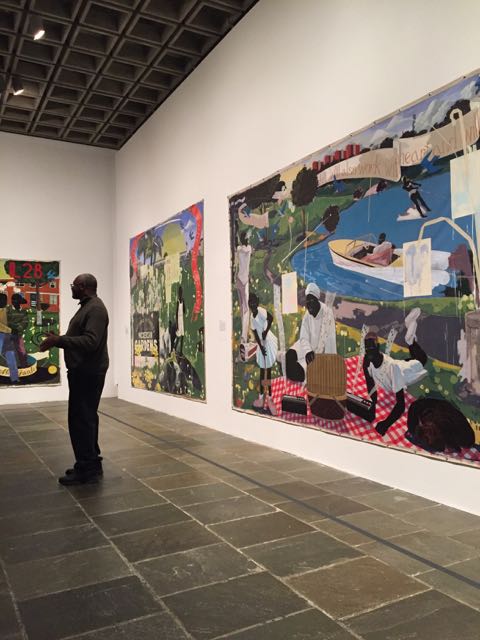  // a little photo I snapped of KJM in front of three of his paintings at the Met \\