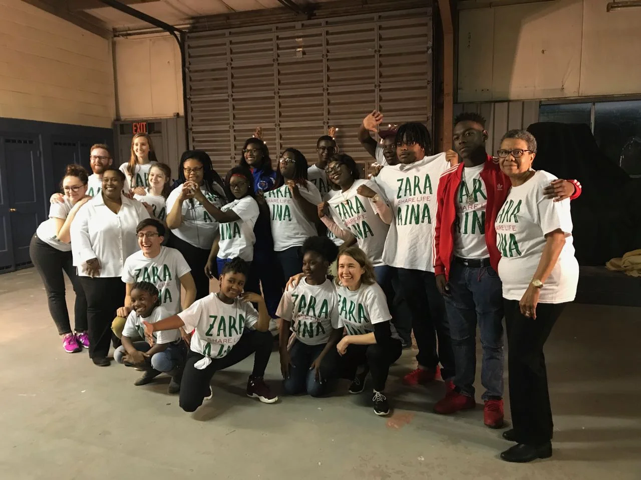The BAMA Kids student leaders & ZARA AINA at the Community Jam