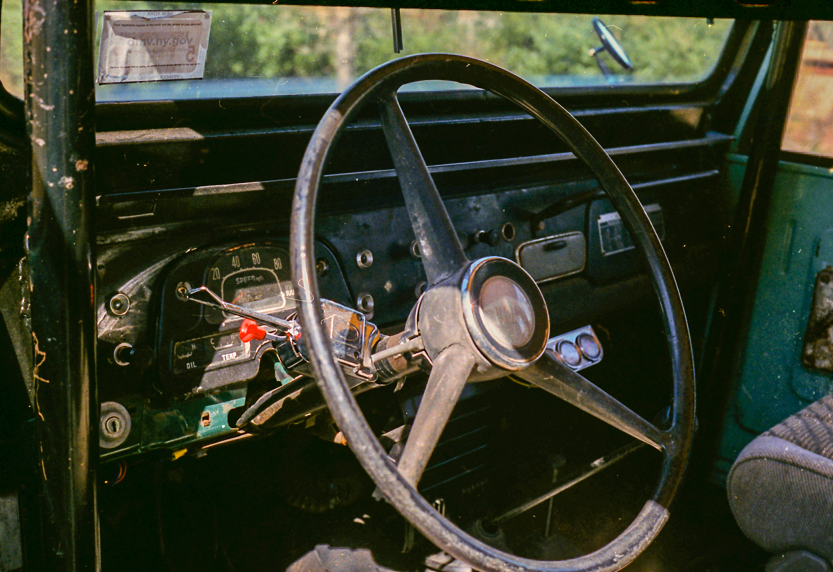 A Toyota Land Cruiser of similar vintage shot with my Canon Canonet. 
