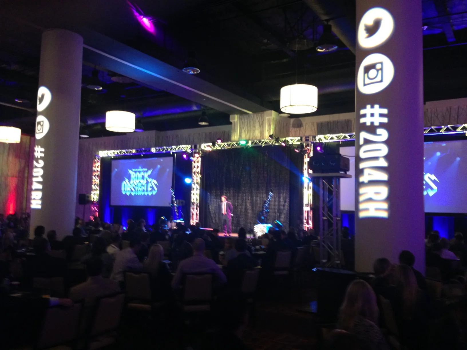 Logo design and gobo lighting