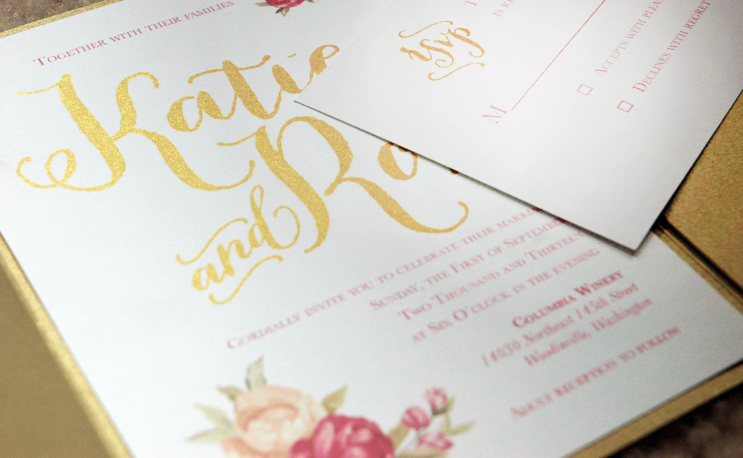 Pink  and Gold Wedding Suite