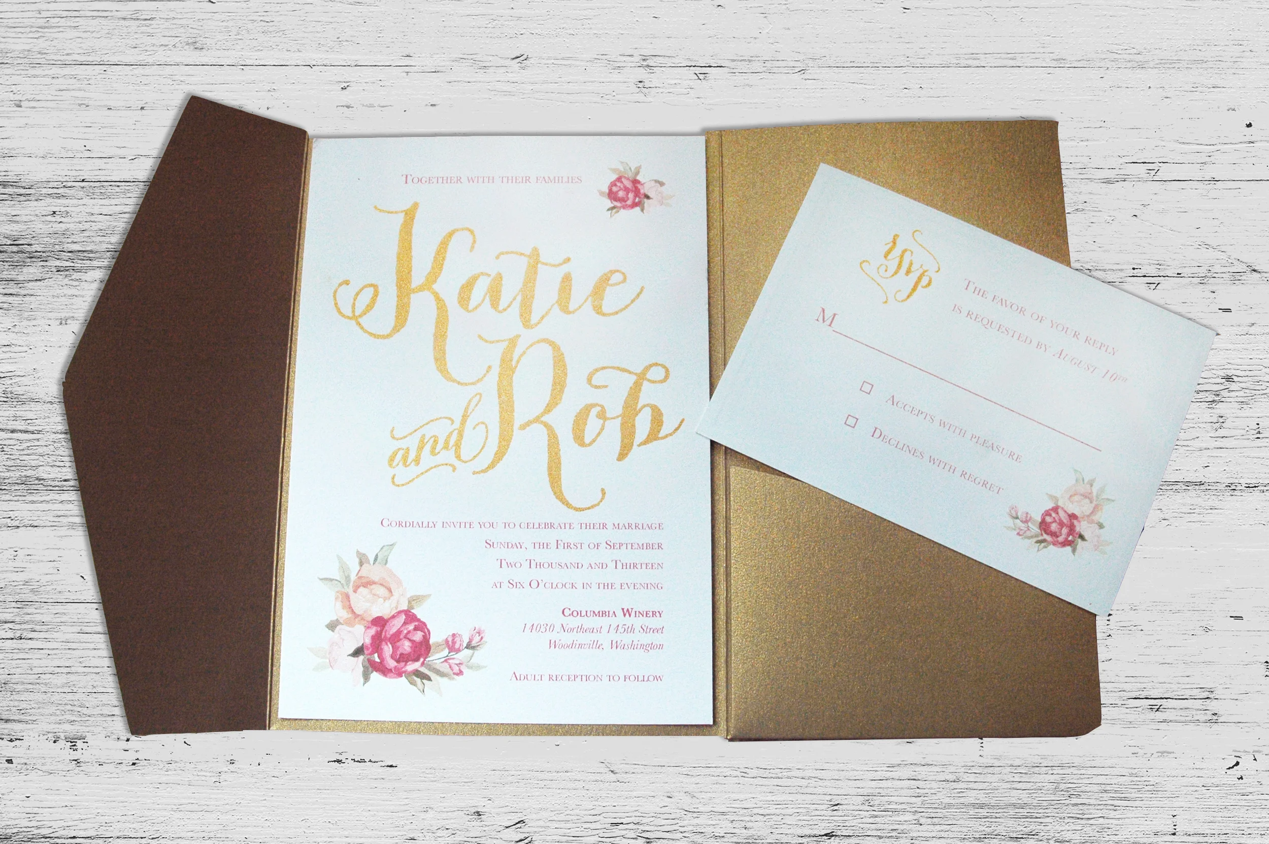 Pink  and Gold Wedding Suite