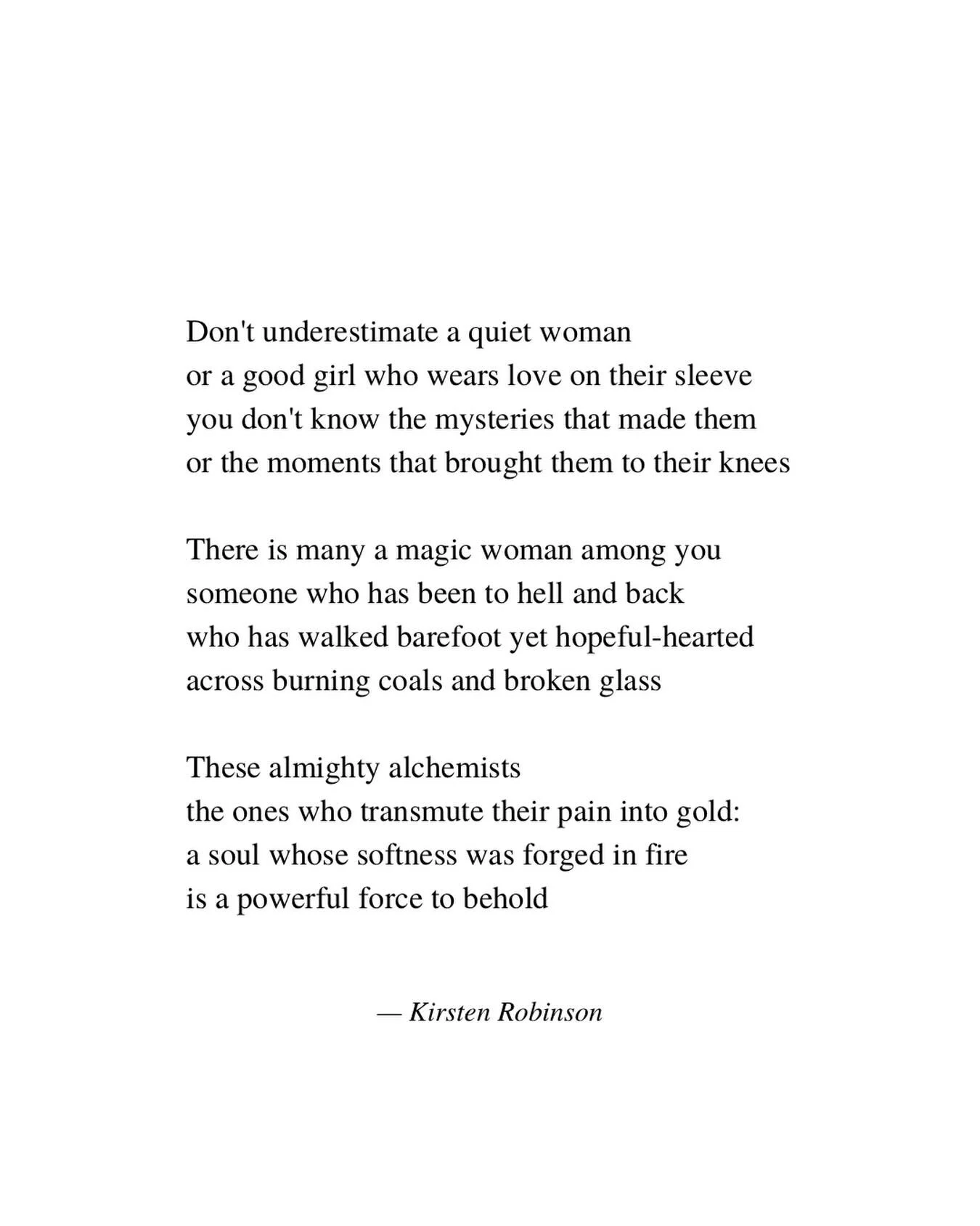 Grateful to all of the amazing, strong and magical women out there. 💫

Sending lots of love your way.
Xx, K 

🤍🕊️

#quotes #quoteoftheday #alchemy #mothersday #mentalhealthawarenessmonth