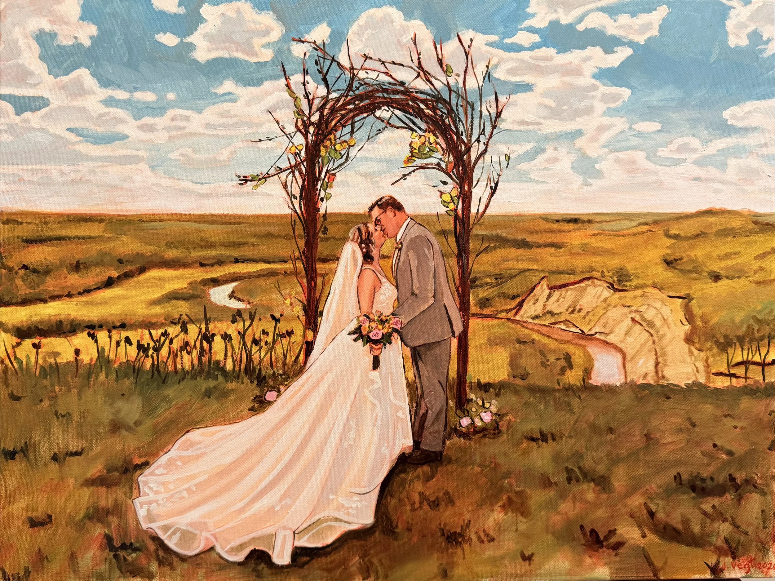 Alberta live wedding painter