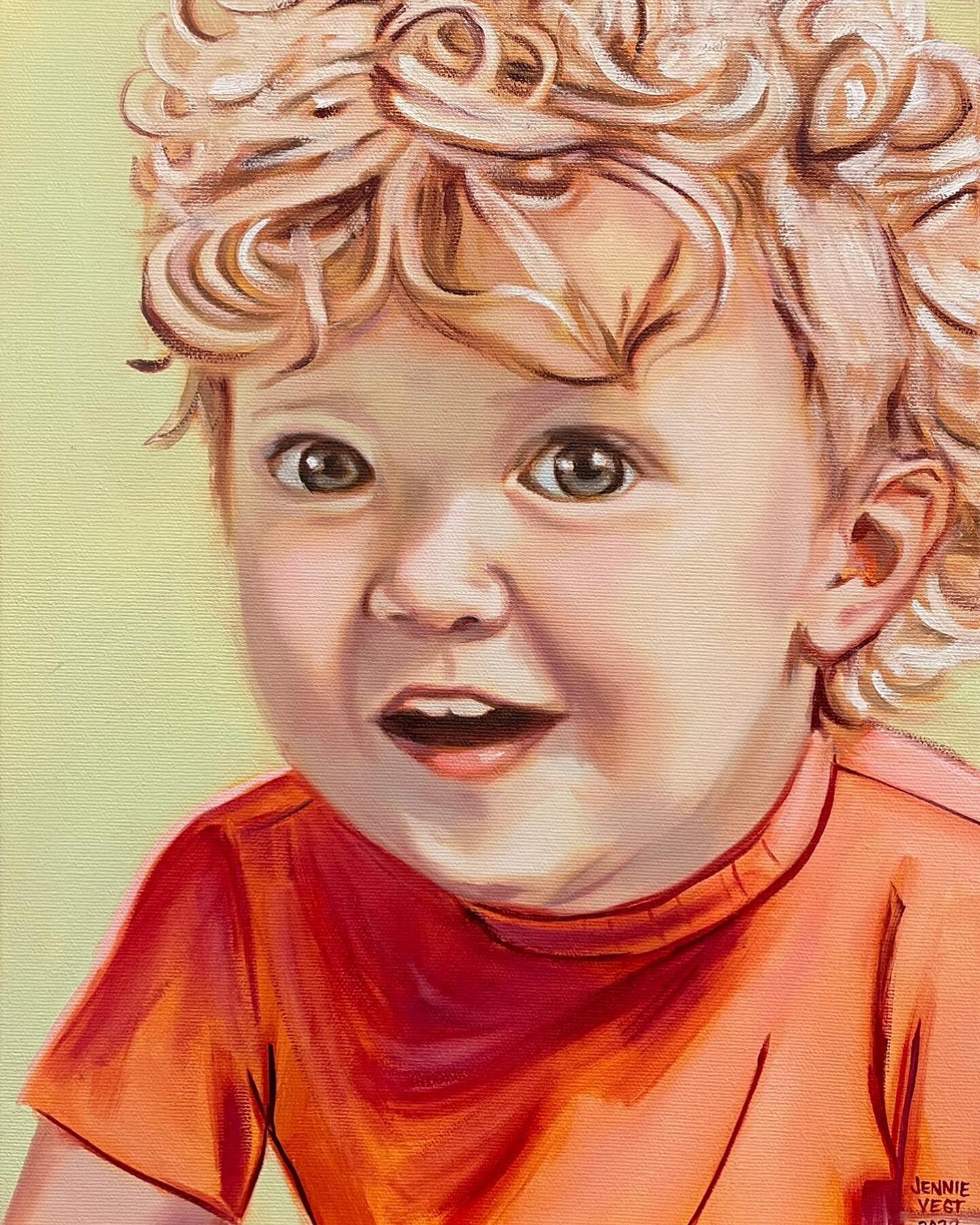 I had the honour of painting this little cutie pie a few years after I  painted her sister when she was close to the same age. It&rsquo;s so special when I get to capture different snapshots over time time for my clients❤️ 

#portrait #yegartist #com