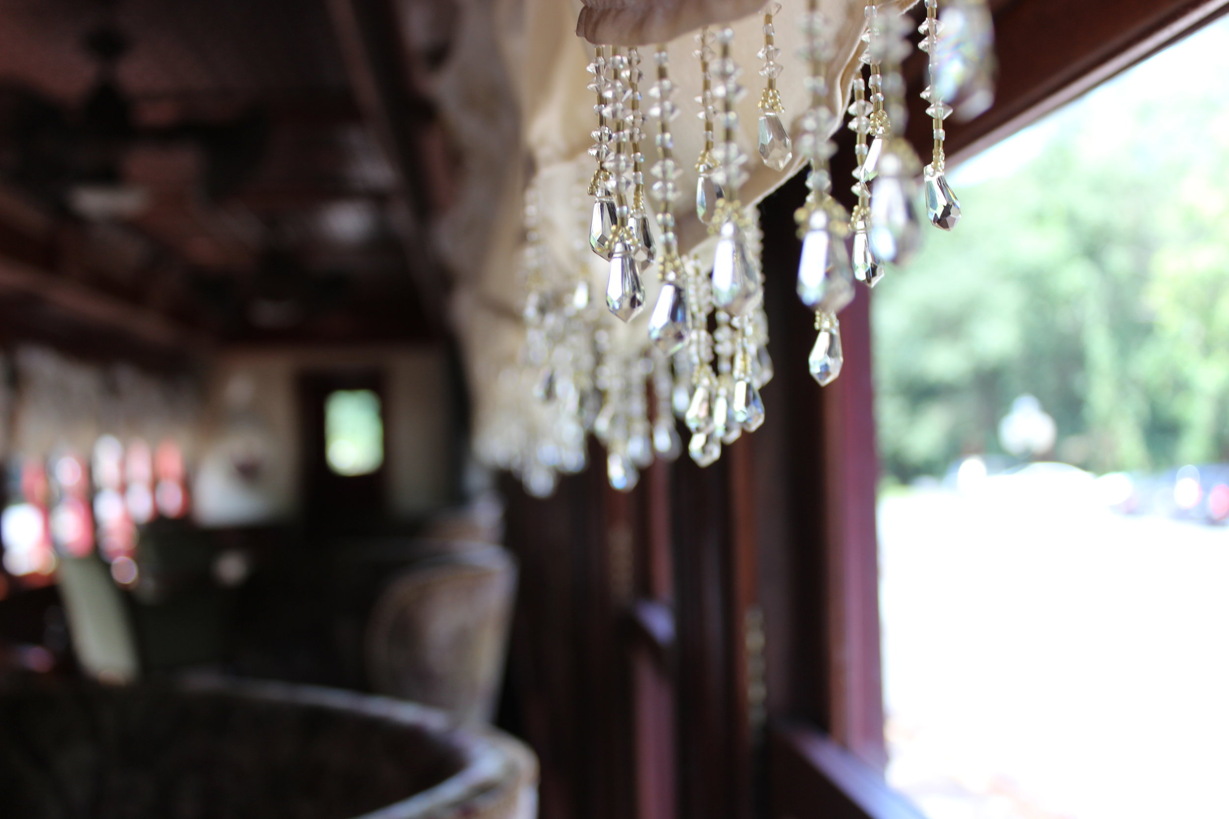 First-Class Parlor Interior: Chandelier