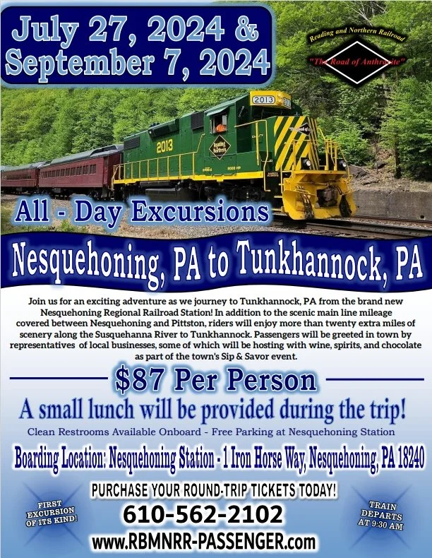 More Excursions Planned for Nesquehoning Regional Railroad Station
