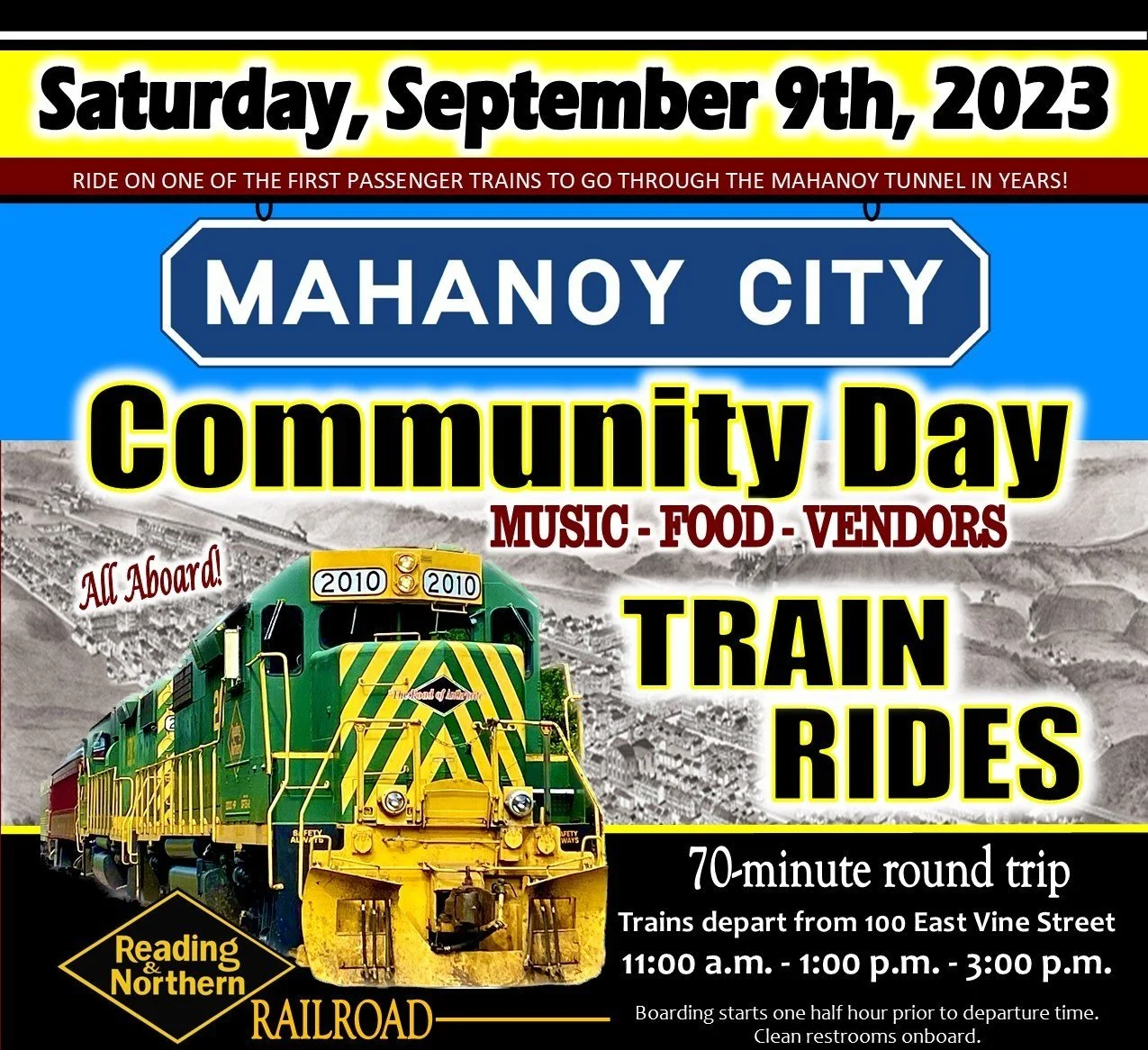 Special Event Tickets — Reading Blue Mountain & Northern Passenger