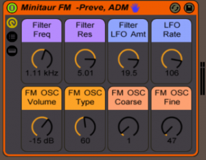 Moog Minitaur Ableton Rack