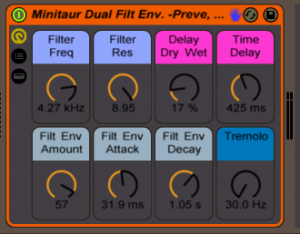 Moog Minitaur Ableton Live Rack