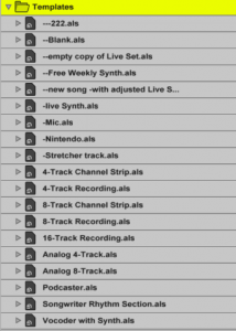 Ableton Live Library Template Folder