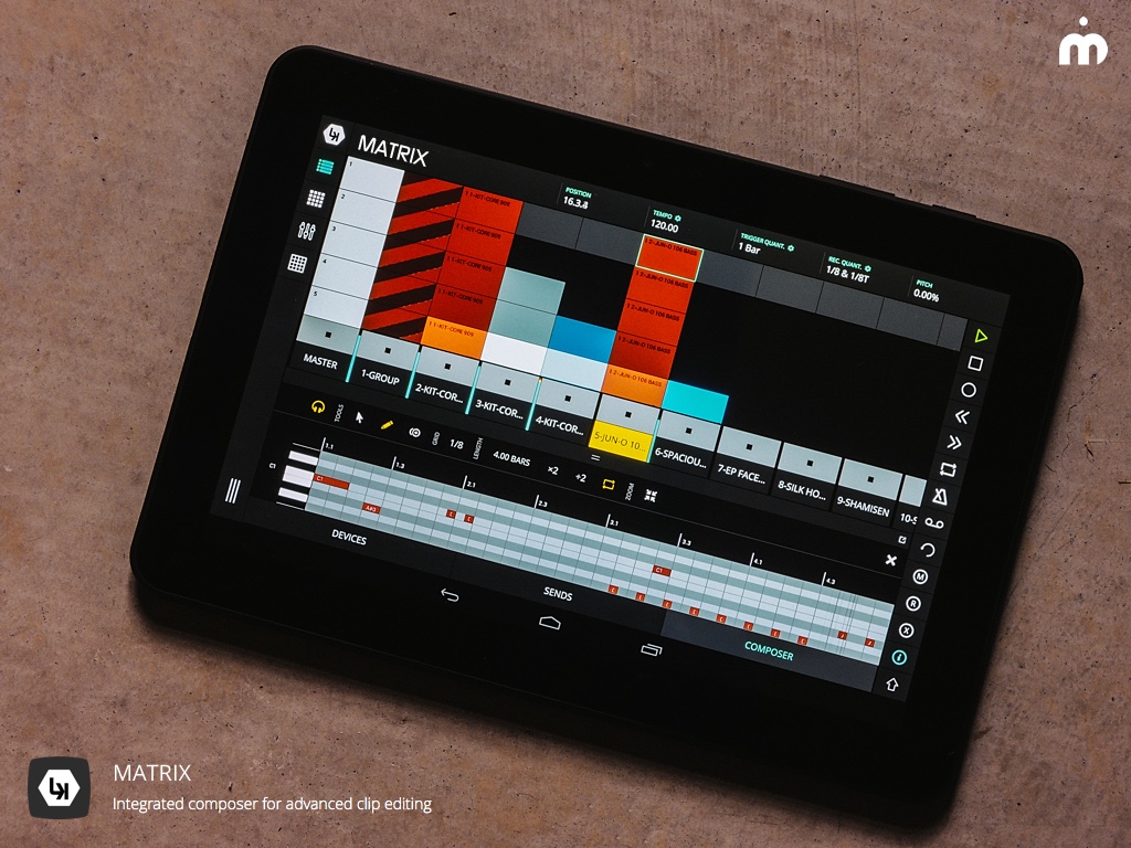 LK's Matrix Module, used for clip launching, editing, device control and mixing!