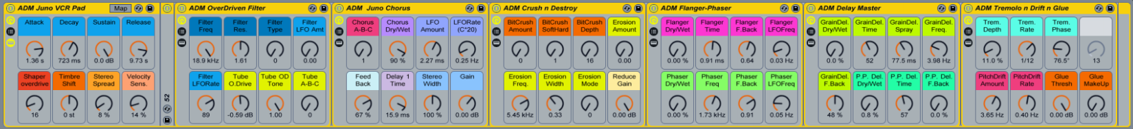 Each Instrument has an incredible 55 Macro Controls for the ultimate in customization!