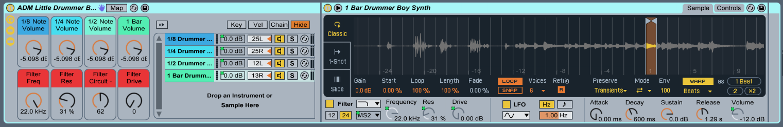 The Little Drummer Boy Ableton Live Instrument Collection!