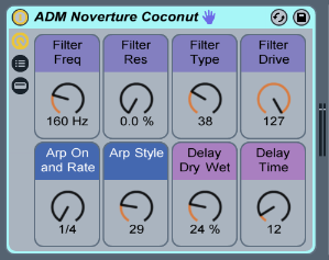 Coconut Kalimba-type instrument rack