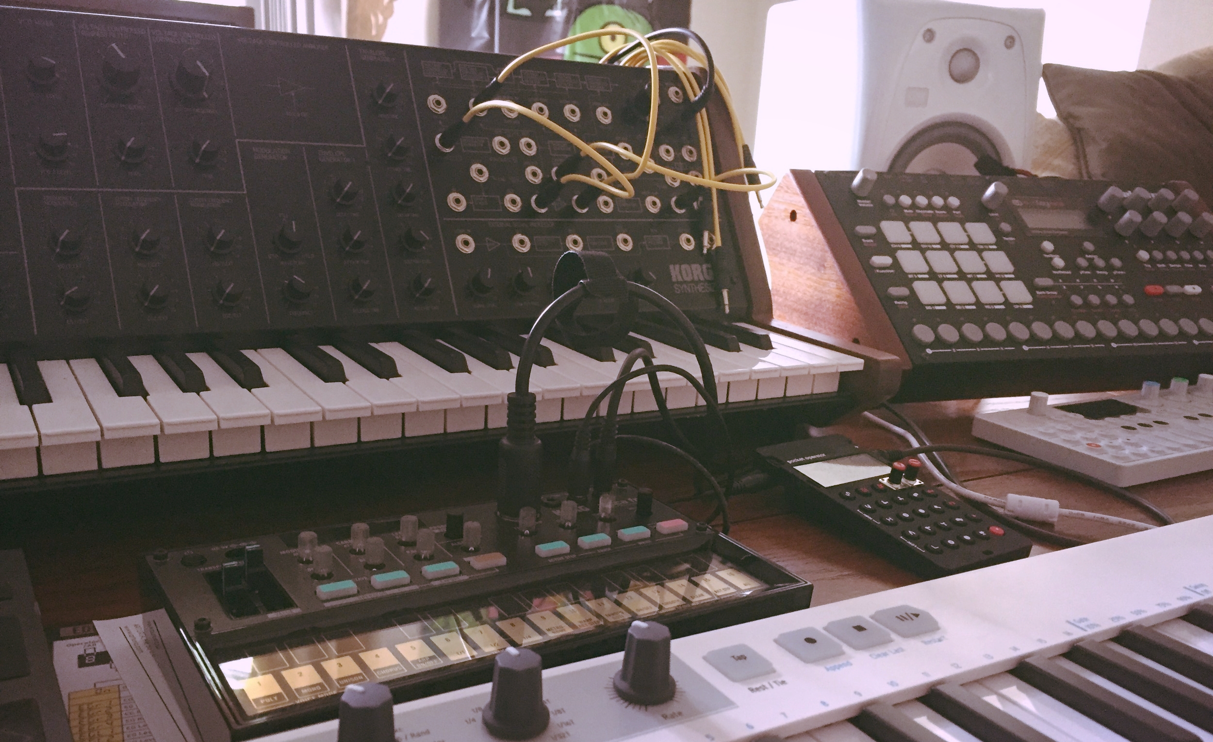 A few of the toys used to create the Peaceful Synths Ableton Live Pack.