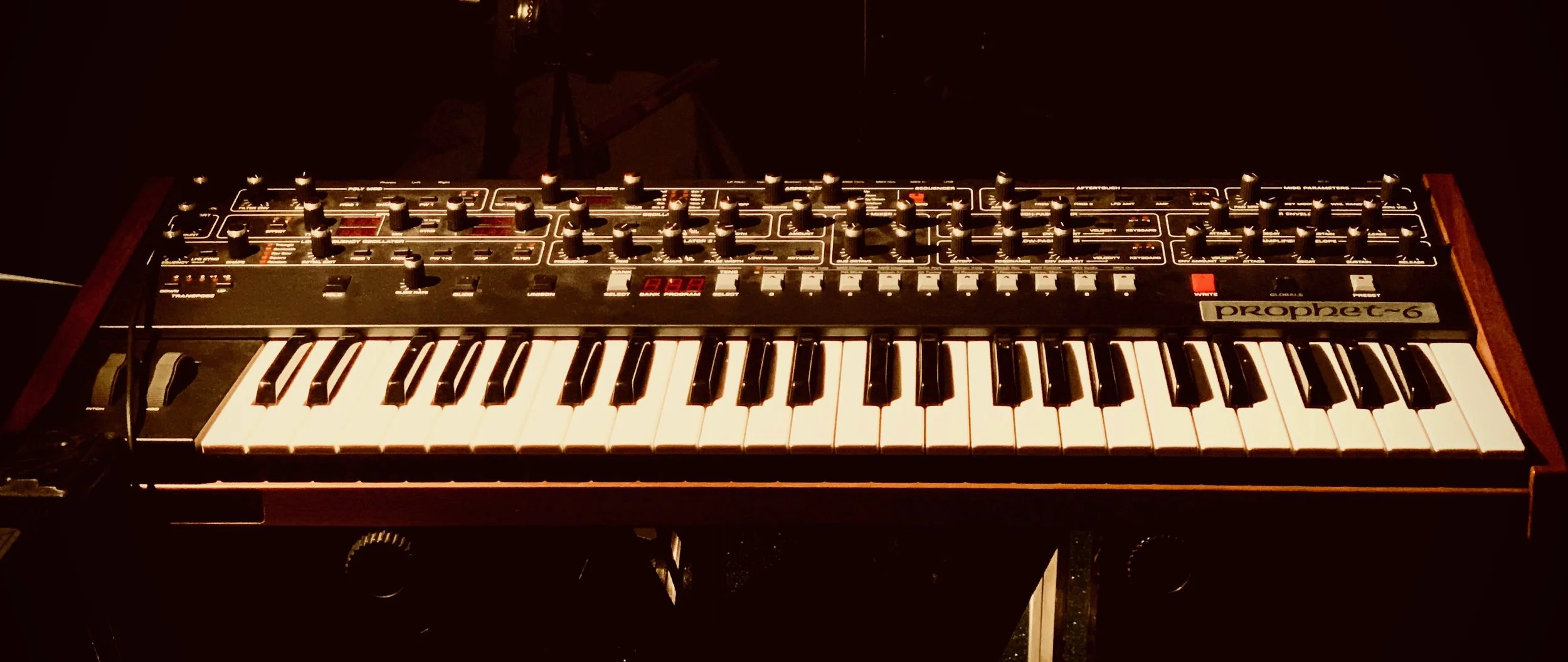 Original patches programmed on Sequential Circuits Prophet 6 analog synthesis.