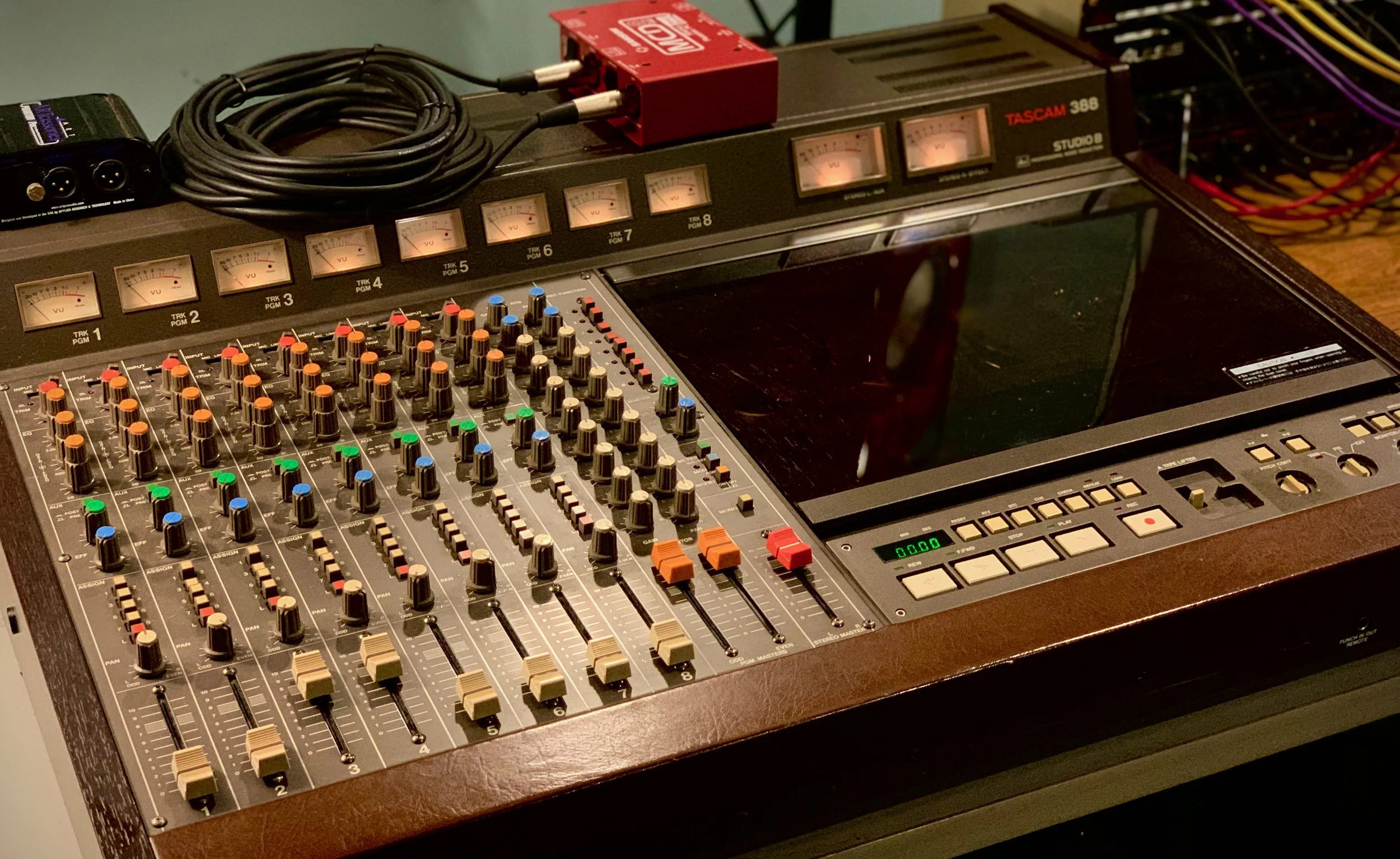 Each Prophet 6 patch was recorded to the Tascam 388 8-track reel-to-reel tape machine.
