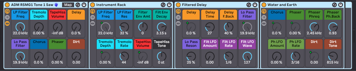 Each of the 44 Instrument Racks is fully customizable with plenty of Macro Controls and FX.