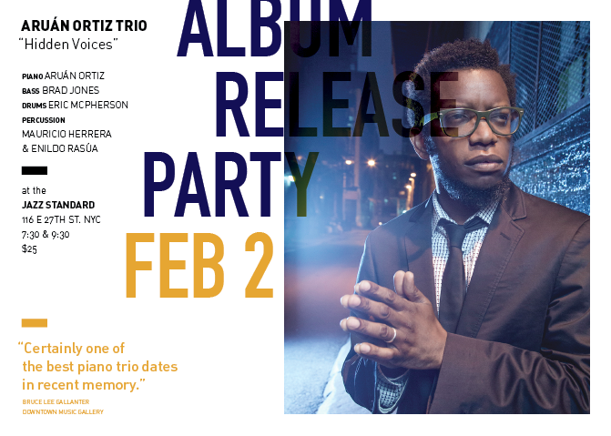 Aruán Ortiz Trio's Debuts New Album at Jazz Standard in NYC on February 2