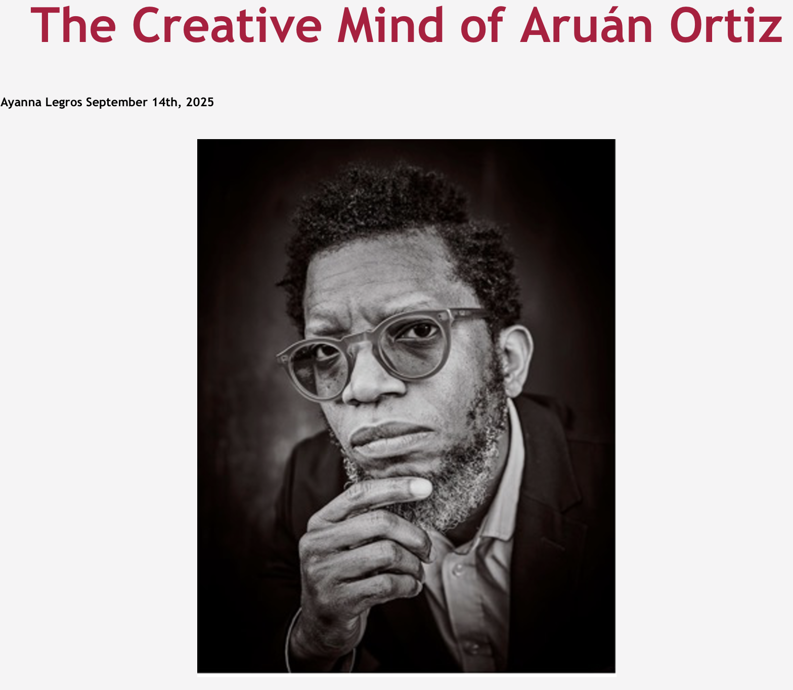 Afrolatin@ Forum: The Creative Mind of Aruán Ortiz by Ayanna Legros