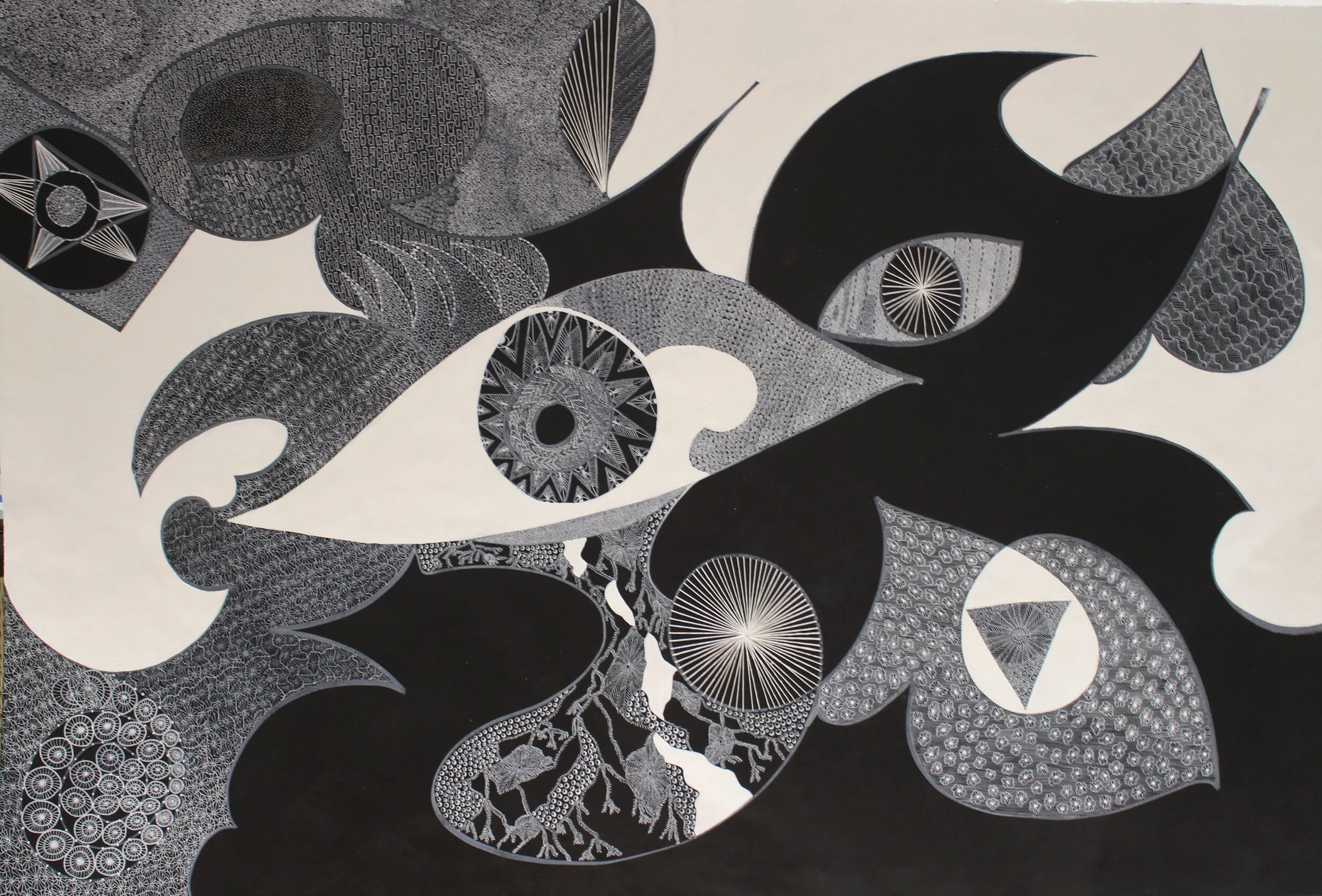 "Meditative Painting"/ Black and white