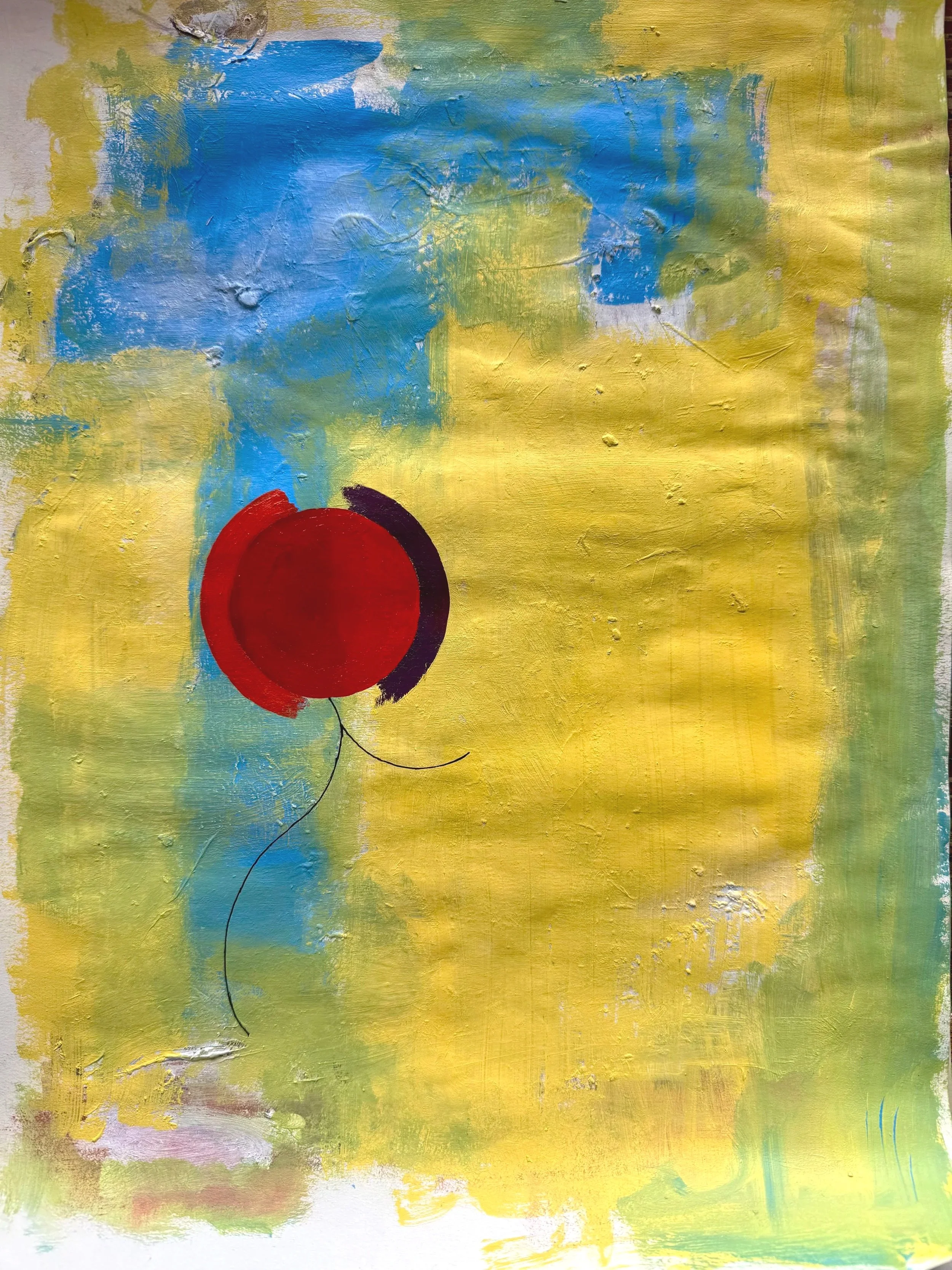 "Light Study", 2026, Acrylic on paper, 12" by 17"