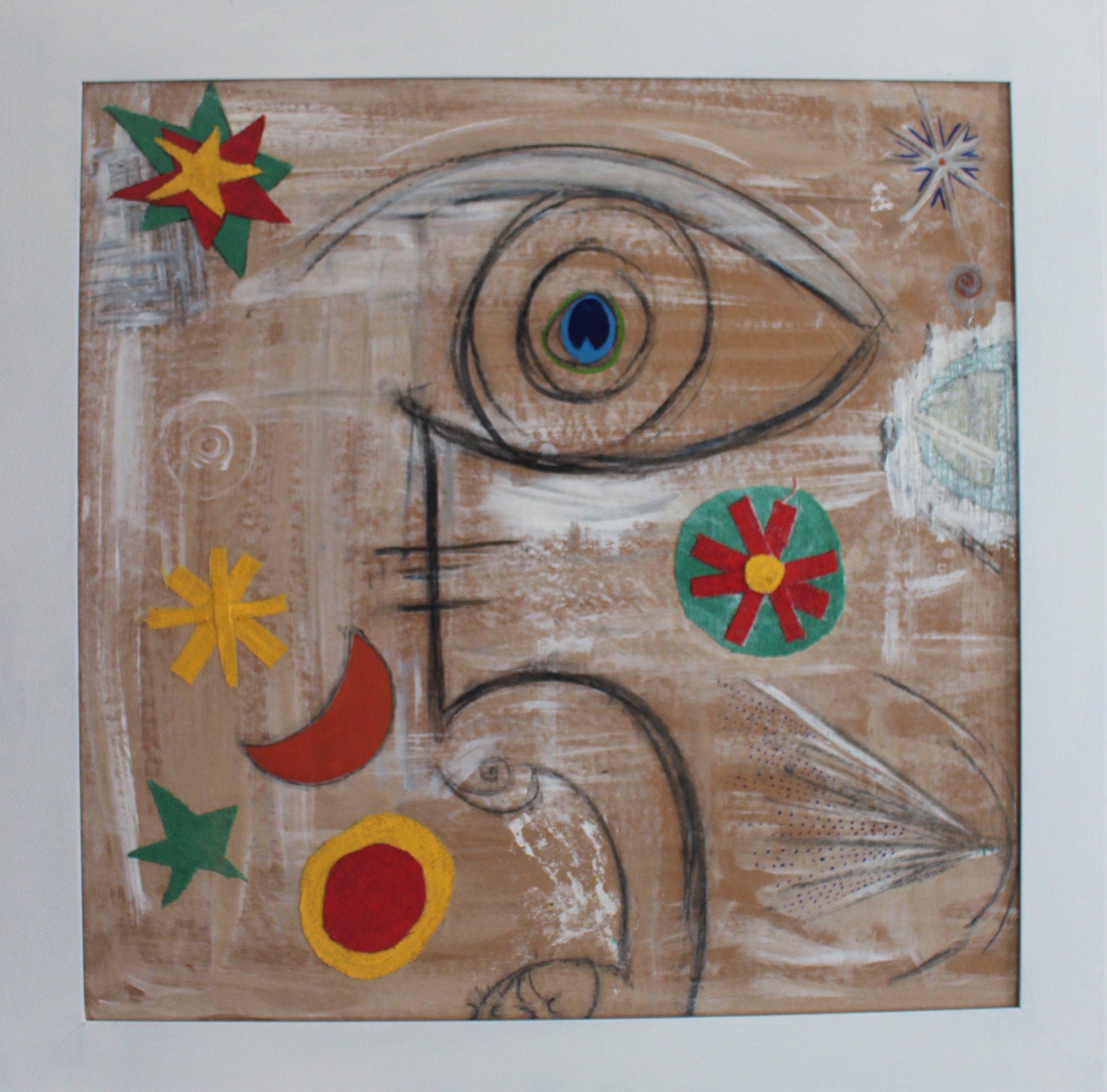 "Mediative Art#12", 2019. Mixed Media on plywood, 32.5" by 32.5"