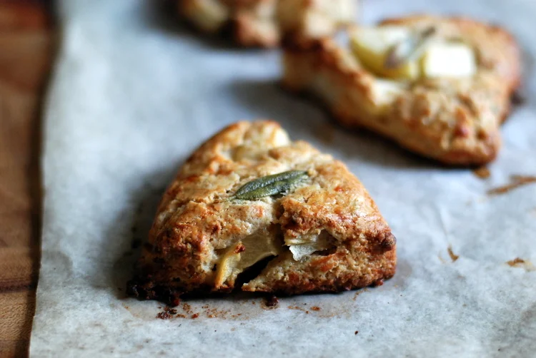 Apple-Cheddar Scones with Sage