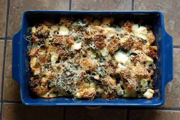 Mushroom and Kale Breakfast Strata