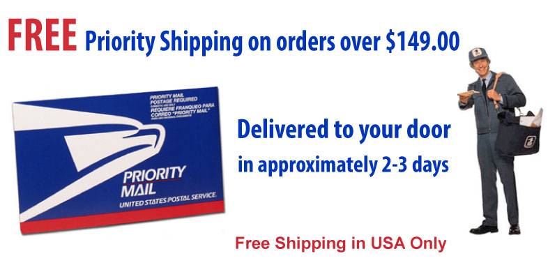 Free Priority Shipping in USA