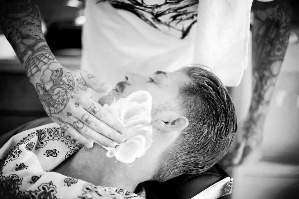 B providing a straight razor shave.jpg