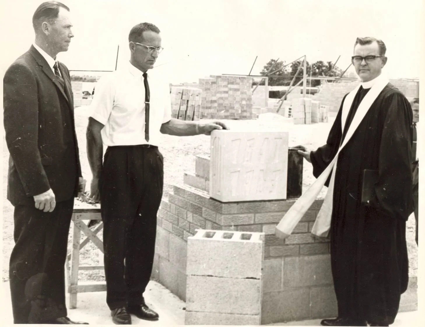 Laying of Cornerstone, June 16, 1963.