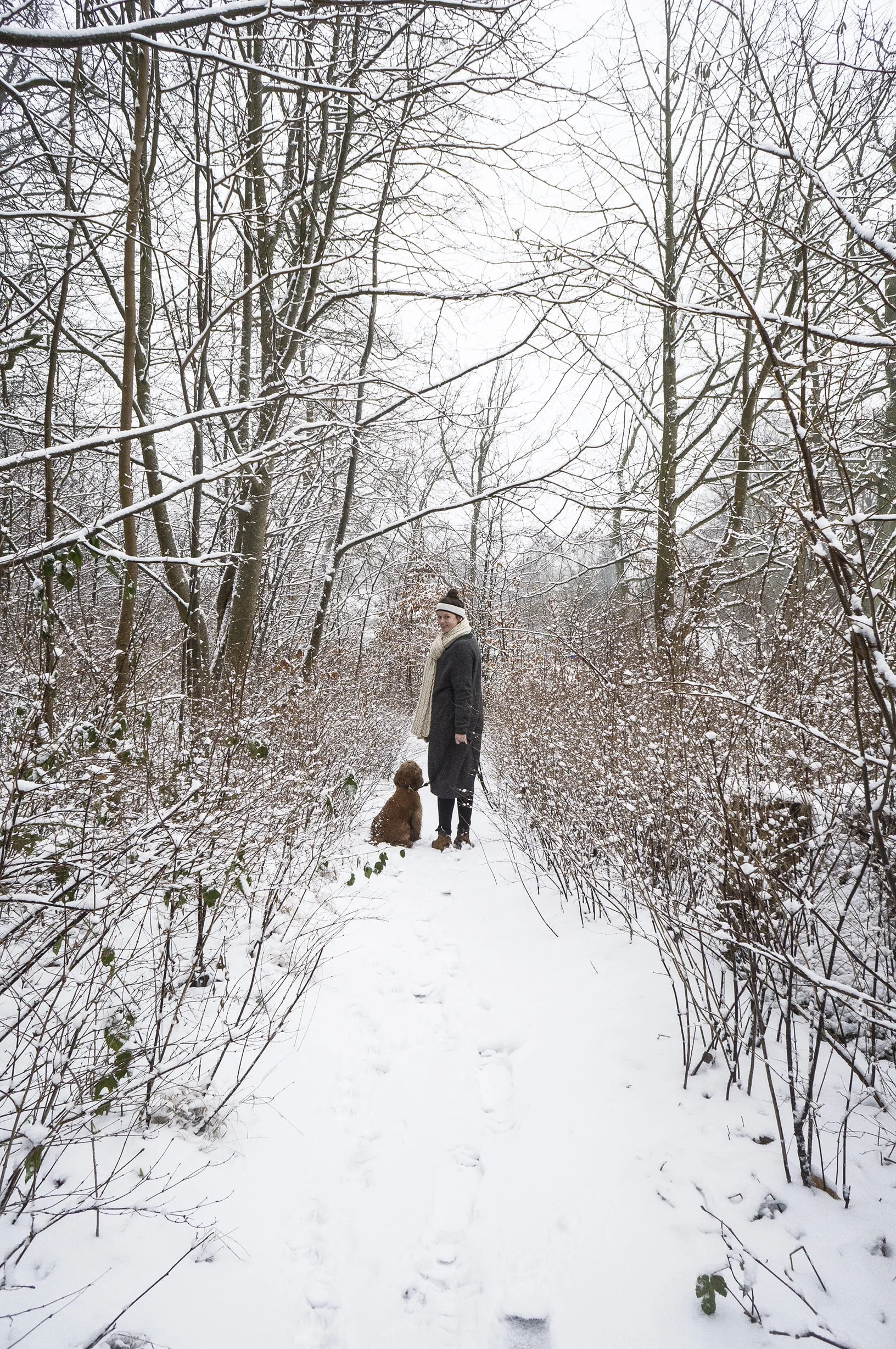 Leif and his mum, my friend Susanne. Snow snow snow